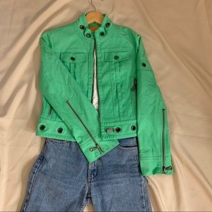 Cynthia Steffe Green Jean Jacket